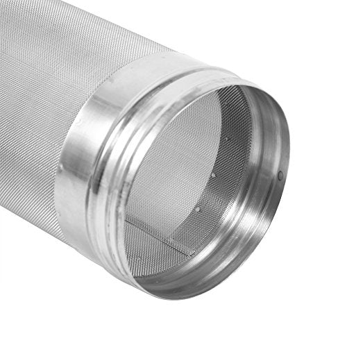 AUNMAS Beer Dry Filter, 300 Stainless Steel Homebrew Beer Wine Strainer Mesh Keg with Small Hanging Hoop for Home Beer Brewing Kettle, 11 x 2.7Inch