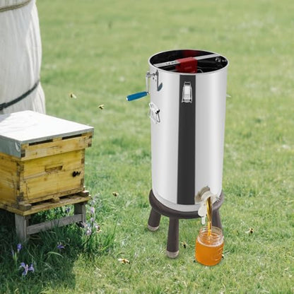Stainless Steel Manual Honey Extractor, Household Beekeeping Machine Honey Presser Beeswax Press Tool Honey Presser Manual Beekeeping Extraction Tool for Honey Fruits Vegetables Juice (Style B) - color: Style B