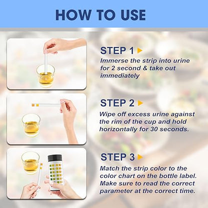 Urine pH Test Strips, 150 Count | pH 4.5-9 Range Indicator, Accurate Urinalysis, pH Monitoring, With Color Chart
