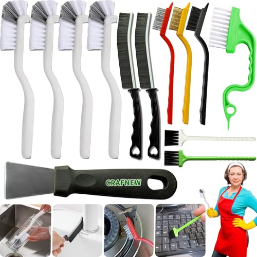 13Pcs Small Cleaning Brush, Brushes for Cleaning | Long Handle Household Cleaning Tool Suitable for Cups, Bottles, Teapots, Corners, Sinks, Faucets, Toilets