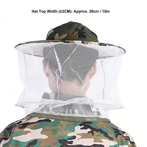 Aramox Beekeeping Suit Polyester Bee Protective Suit XXL One Piece Smock with Veil Breathable Lightweight Partial Zip Hat for Beekeepers Agricultural Use Face and Skin Cover (XXL)