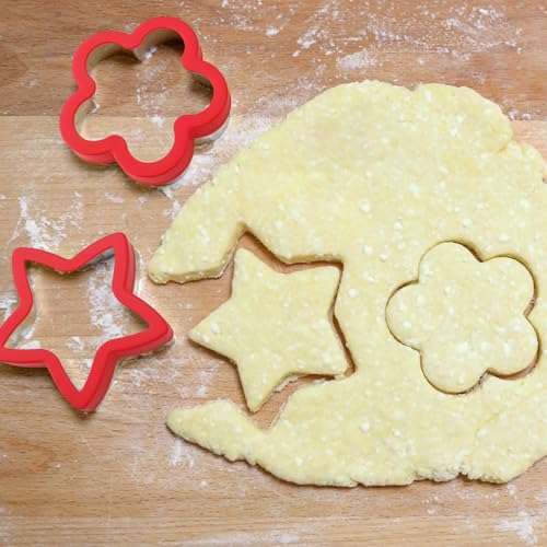ALLTOP Star Cookie Cutters Set – 4 Pcs Different Sized Biscuit Cutter, Donut & English Muffin Cutter for Baking - color: Star