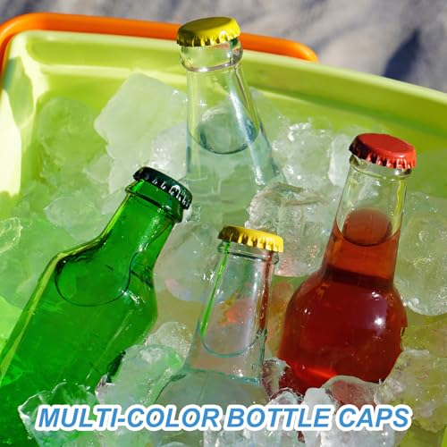uxcell 108 Pcs Oxygen Absorbing Beer Bottle Caps, 32mm Pry Off Bulk Crown Caps Bottle Toppers for Soda Beer Wine Glass Bottles Home Brewing DIY Pendants or Craft Scrapbooks, Pink - color: Pink