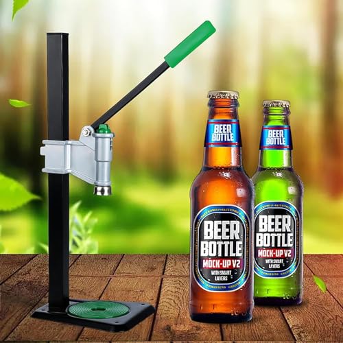Adjustable Height Counter Top Capper Manual Bottle Capper Tool,26-29mm Heavy Duty Strong Metal Bench Bottle Capper, Beer Bottle Capping Machine for Home Brewing