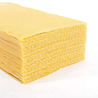 30PCS Beeswax Sheets Natural Beewax Foundation Sheets for Honey Bee Nest Extractation and Candle Making, 30 PCS Beekeeping Foundation Honey Bee Hive Tool 7.7X 16.3