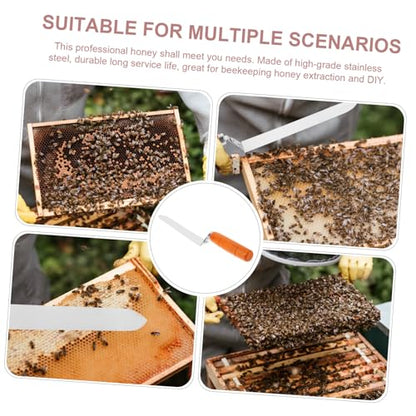 Stainless Steel Honey Extractor Uncapping Knife Beekeeping Tool Ergonomic Handle for Easy Honey Scraping and Honeycomb Removal