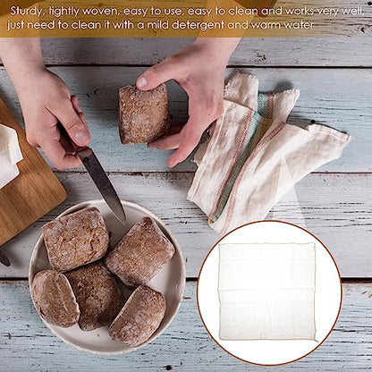 12 pcs Tofu Straining Cloth Reusable Cheesecloth Filter Kitchen Washable Muslin Tofu Nut Milk Cheese Making