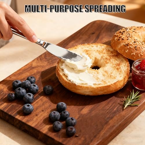 Butter Knife, Stainless Steel Set of 4 Perfect Butter Spreader & Cheese Knife, 6.5-Inch for Easy Serving, Elegant Dining & Daily Use – Dishwasher Safe & Rust-Resistant.