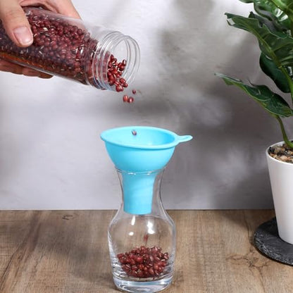 4Pcs 1 Inch Wide Mouth Funnels for Kitchen Use Silicone Funnels for Filling Bottles Flexible Condiment Sauce Canning Set for Filling Oil Water Bottles Home Restaurant Jars Canning, 3.2 x 1