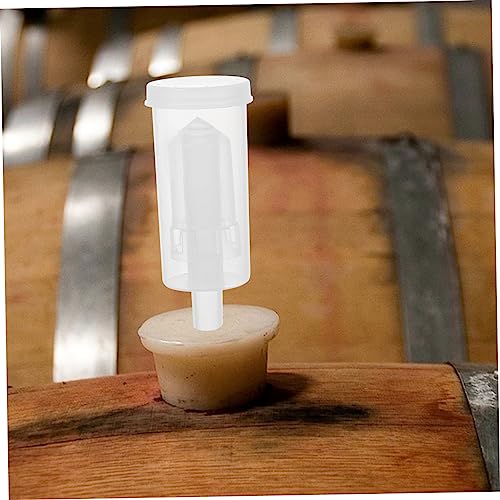 Ciieeo Self-brewed Wine Air Locks 3-piece Check Valves Plastic Wine Strainers Leak-proof Valves Lids Kit
