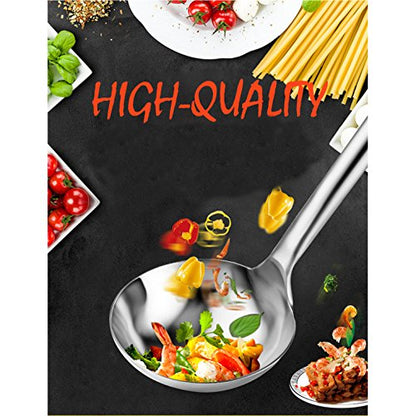 Tenta Kitchen Professional Large Stainless Steel Serving Ladle Spoon - Gravy Ladle Soup Spoon For School Canteen,Hotel Kitchen,Restaurant (3.86"x17") - size: 17"Ladle