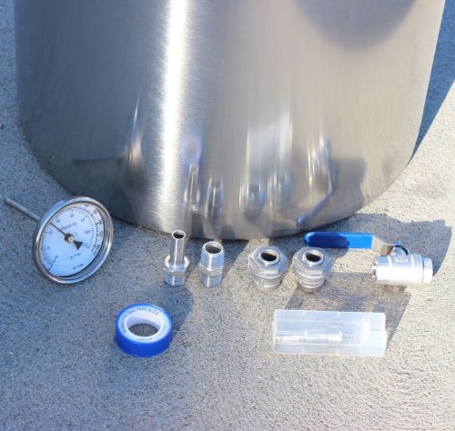 CONCORD Home Brew Kettle DIY Kit Stainless Steel Beer Stock Pot w/ Accessories (30 QT)