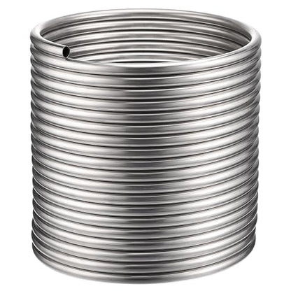 Vigorous Wort Chiller, 3/8" x 50 Ft Food Grade 304 Stainless Steel Coil, Water Chiller for Ice Bath Beer Brewing Tubing Coil, Stainless Steel Immersion Chiller, DIY Jockey Box - size: 3/8" x 50 Ft Wort Chiller