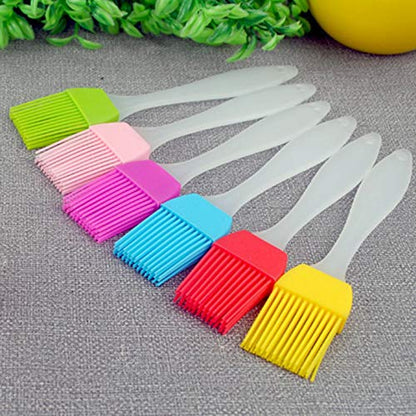 6Pcs Silicone Basting Pastry BBQ Brush, Color Pastry Cooking Brushes 15cm | Silicone Basting Pastry & BBQ Brush Set, Silicone BBQ Pastry Oil Brush Turkey Baster