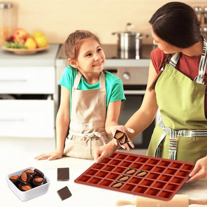 Mini Square Silicone Molds, 2 Pack 40-Cavity Caramel Candy Gummy Molds for Chocolate Mini Ice Cube Jelly Truffles - color: 2 Packs Mini Square Molds Z277