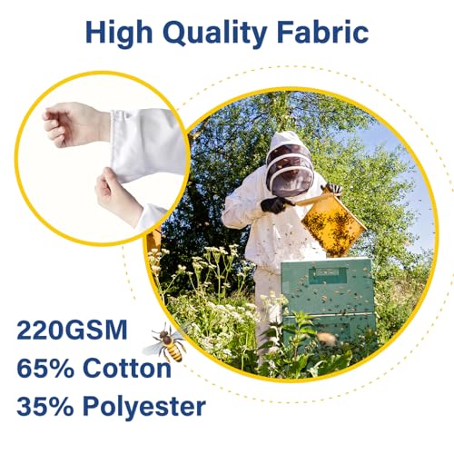 Professional Bee Suit for Men Women, Beekeeping Suit with Glove &Ventilated Hood, Multi-Size Outfit for Bee Keeper Catcher Christmas Costume (XL for 5'7"-5'11") - style: Xl for 5'7"-5'11"