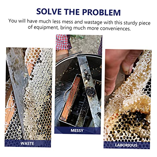 Happyyami Stainless Steel Honey Comb Scraper Tool Beekeeper Honey Knife Plastic Handle Easy Uncapping Fork for Beekeeping