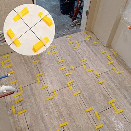 DGSL Tile Leveling System, 400-Piece Tile Spacers Clips 1/16 Inch Tile Tools, Tile Installation Tools for Professional Ceramic Tile and Stone Installation - size: 1/16*400