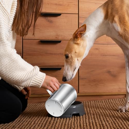 4Cup Dog Measuring Cup,Stainless Steel Measuring Cup,Pet Food Measuring Scoop for Dogs, Cats, Birds and Small Pets,Kitchen use-Ideal for Dry Food & Treats (4CUP) - size: 4CUP