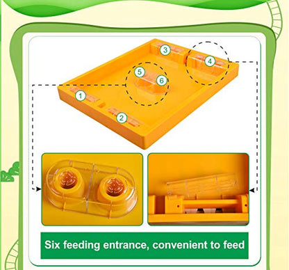 Beehive Top Feeder with 6-Way Water Access Extra Full Spare Parts - 1.2 Gallon Water Top Feeder for Langstroth 10 Frame Beehive