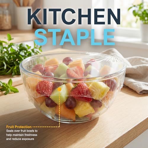 PAMI 12'' x 2000 FT PVC Cling Wrap, Heavy Duty Plastic Food Wrap with Slide Cutter, Clear Stretch Film, Strong Cling, Food Safe, for Commercial & Home Kitchen Use - size: 12'' x 2000 FT