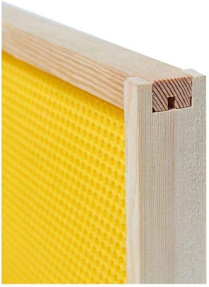 BeeCastle 40-Pack Beehive Bee Frames Waxed Foundation with Complete Unassembled Commercial Frames, 6-1/4-Inch (Yellow) - size: 40-Pack