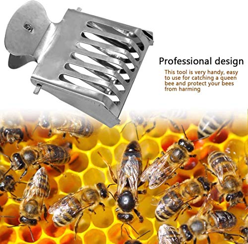 Together-life 10-Pack Stainless Steel Queen Bee Clips Cage Catcher for Beekeeping, Safe Queen Bee Handling Tool, Professional Beekeeper Equipment Supplies