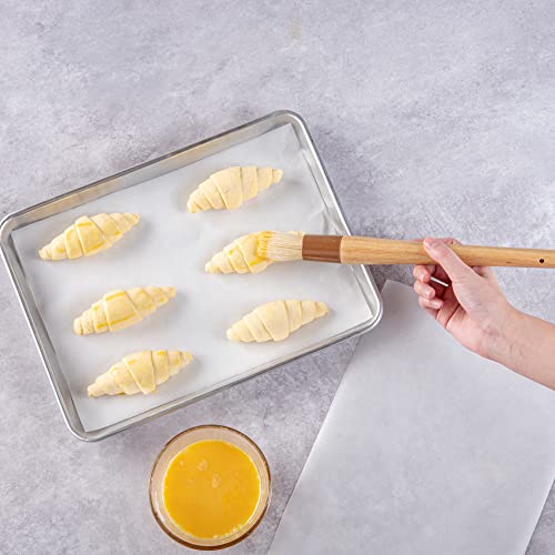 Restaurantware-Pastry Tek 1 Boar Bristles Pastry Brush, 11.8 Inches Buttering Tool – Hardwood Handle, Built-In Hanging Hole, Wood Basting Applicator, Sturdy Ferrule, For Glazing And Basting - size: 12"