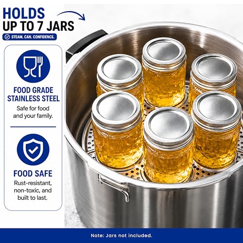 Supa Ant 10.8in Canning Rack for Pressure Canner (3pcs) - Stainless Steel, Stackable & Heavy-Duty Rack with Base - Universal Fit, Compatible with Supa Ant, Presto, All American & More - style: Canning Rack