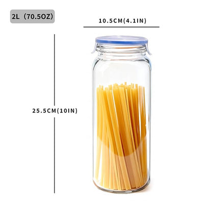 Glass Sealed Jar—Airtight Storage Jar (2, Pack, 67.6oz) - size: 67.6oz