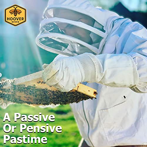 Hoover Hives 8 Frame Langstroth Beehive Dipped in 100% Beeswax Includes Wooden Frames & Waxed Foundations (2 Deep Boxes, 1 Medium Box)(Fully Assembled)
