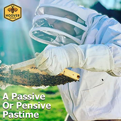 Hoover Hives 8 Frame Langstroth Beehive Dipped in 100% Beeswax Includes Wooden Frames & Waxed Foundations (2 Deep Boxes, 1 Medium Box)(Fully Assembled)