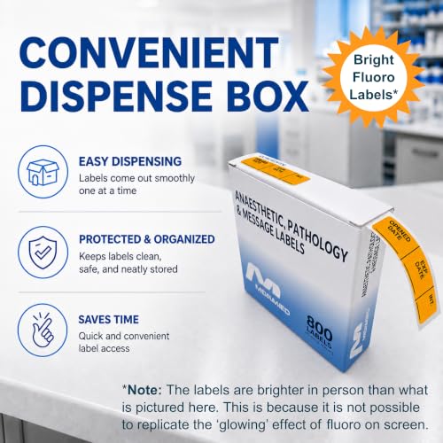 Expiration Date Stickers, Opened & Expiration Date Labels, 800 Fluoro Orange Write-On Stickers, 0.5" x 1.5" (12mm x 40mm) - style: Opened Date/Exp. Date/Int.