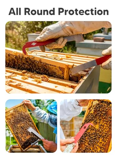 23 PCS Beekeeping Starter Kit, Beekeeping Supplies | Include Bee Veil Hat, Queen Bee Cage, 5 Gallon Honey Bucket, Honey Uncapping Tool for Beekeepers
