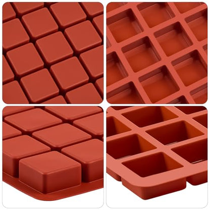 Puyeipt 2 Pack Square Silicone Candy Molds, 40-Cavity Jello Molds, Mini Cube Molds for Caramel, Truffles, Ganache, Gummy, Chocolate, Ice Cube - style: 80 Cavities