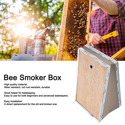 Bee Smoker Bellows Replacement, Bee Smoker Storage Box Bee Hive Smoker Bellow and Beekeeping Equipment Tool with Clip for Beehive Home Gardening
