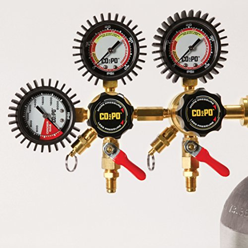 CO2PO High Pressure Machined Brass Double Body CO2 Regulator