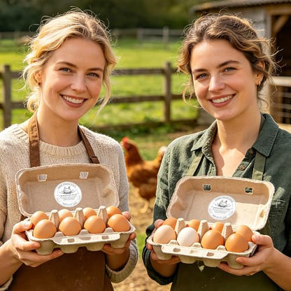 PANTIDE Farm Fresh Eggs Carton Labels Stickers - 500 Count Unwashed Eggs Packaging Adhesive Round Decal Roll, Market Egg Handling Sticker Collected Date for Chicken Quail Duck (2 x 2 Inch, White) - color: Eggs White