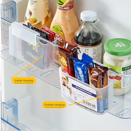 Space-Saving Cheese Slice Holder, 2-Pack, Fridge Door Hanging Storage Container, BPA-Free, for Kitchen Organization
