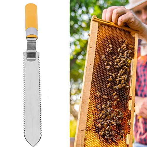 16 . 3in Stainless Steel Beekeeping Serrated Honey Scraping Knife Uncapping Knife Beekeeper Tools for Honey Harvesting Extracting Bee Keeping , Honey Uncapping Knife , Honey Scraper Honey Scraping