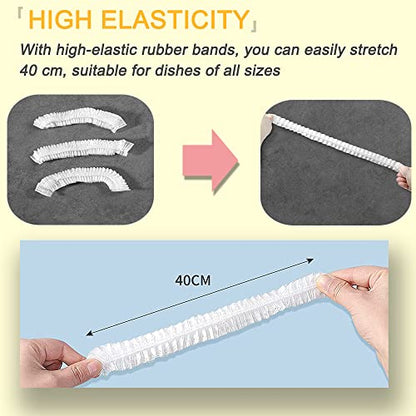HangYu 200Pcs Bowl Covers Elastic Food Fresh Keeping Bag Dish Sealing Wrap Covers Sourdough Bread Proofing Basket Banneton Lids