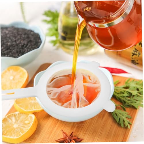Fine Mesh Kitchen Sieve Strainer for Juicing and Honey Extraction, 2pcs Plastic Food Strainers with Handle and Double-ear Design for Coffee, Soy Milk, and Tea Filtering