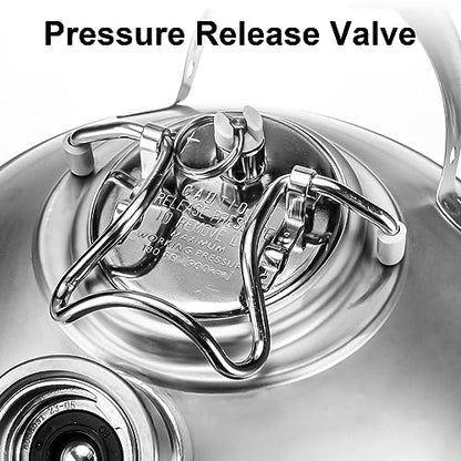 1.6 Gallon Cleaning Keg with D System Sankey Ports, Wash Out Keg with Rubber Base for Beer Lines Cleaning | D System Sankey Ports;Cleaning Keg - size: 1.6 Gallon