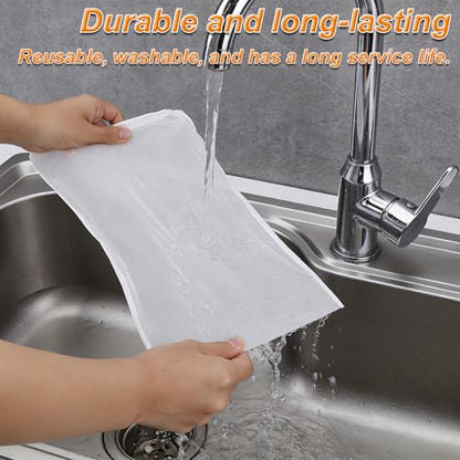8 Pcs Fine Mesh Strainer Bags, 14x9.65in Quality Reusable Nylon Nut Milk Bag High-Density 200 Micron Filter with Drawstring Food-Safe Cheesecloth for Straining Cheese Juicing Tea Coffee Yogurt Tofu
