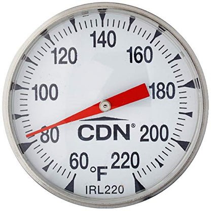 CDN IRL220 Large Dial Cooking Thermometer - size: 1.75-inch/4.4 cm Magnified Dial