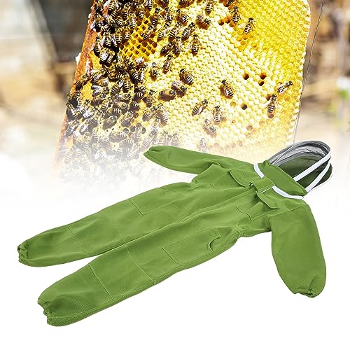 Beekeeping Suit Professional Full Body Breathable Mesh Cloth XL with Round Veil Hat - Sting Proof, Ventilated Design, Ideal for Bee Protection and Honey Harvesting
