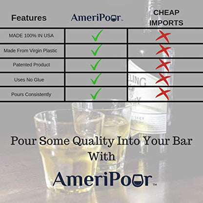 Wide Mouth Mason Jar Pour Spouts For Moonshine And Whiskey - Made 100% In The USA. Free Flow Mason Jar Spouts That Don't Leak. No Cracks, Just A Perfect Pour Everytime. 2 Pack - size: Classic Wide Mouth With No Flap