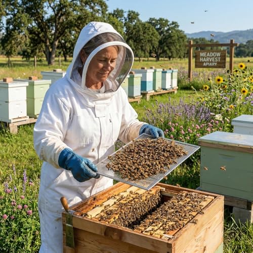 4Pcs Metal Queen Excluder for 10 Frame Hive,Metal Queen Bee Excluder,Queen Bee Frame,Metal Queen Bee Excluder,Beekeeping Equipment Metal (10 Frame -4pcs) - size: 10 Frame -4pcs