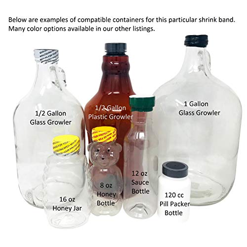 Shrink Band Assorted Sample Pack for All Bottles and Containers (Medium) - size: Medium (1" - 2" Diameter)