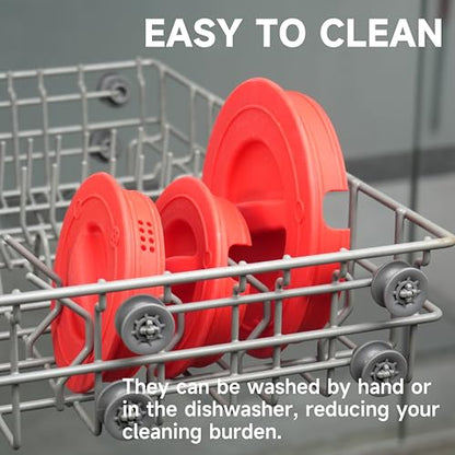 1 Pack Silicone Replacement Lids, Only Fit For Pyrex 8-Cup Tempered Glass Liquid Measuring Cups, Reusable & Food-Grade Silicone, Dishwasher & Microwave Safe (Cups not Included) - size: Lids For 8-Cup